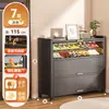 Zapatero de acero para el hogar con ruedas, móvil, multicapa, de gran capacidad, montable en la pared y a prueba de polvo para la entrada