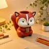 Porta lápices pequeño de animalitos nuevo y popular, adorno creativo de almacenamiento para escritorio, organizador de papelería para estudiantes, decoración linda