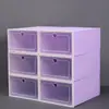 Caixas de Armazenamento Visuais Transfronteiriças, Caixas de Sapato Estilo Simples, Venda Direta de Fabricantes, Armários Organizadores de Sapato de Plástico, Caixas de Exposição Atacado