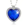 Colar de acessórios da série Ocean Blue Titanic Heart of the Ocean Blue da moda europeia e americana