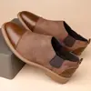 Sapatos Masculinos de Couro Slip-On Tamanho Grande Transfronteiriços da Amazon, Leves, Estilo Coreano Business Casual, Formais - 25502