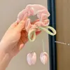 Elástico de cabelo suave e versátil para sair, scrunchie modelo novo 2026 estilo coreano, tiara de renda feminina com senso de atmosfera, atacado