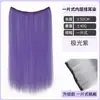 Postizo resaltando una pieza de decoloración de dopamina y teñido de cabello trenzado, sin costuras, gran cantidad de color de teñido para colgar en la oreja, mechón de cabello