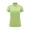 Camisa Polo Feminina de Verão 200g com Sensação Refrescante Modal Seda Brilhante Piquet Cor Lisa Manga Curta Camiseta Roupa de Trabalho Bordado