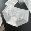 """Frescor Visível"Amor à Primeira Vestida Roupa Íntima Feminina Sem Costura de Seda Gelada, Fina para o Verão, Cintura Média, Não Aperta o Bumbum"""