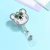 Hebilla retráctil acrílica linda y creativa, hebilla de dibujos animados elástica extensible, cierre metálico fácil de tirar, personalizado por el fabricante de origen