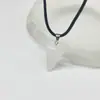Collar colgante cono hexagonal de cristal de jade natural cortado cono hexagonal accesorios para joyería DIY venta al por mayor caliente europea y americana