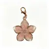 Pingente Popular Transfronteiriço de Flor de Cerejeira Esmaltada com Fecho Lagosta Charme para Bolsa Opções Multicor Acessórios para Chaveiro DIY