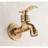 Torneira de Lavadora de Roupas Retrô Completa Estendida Pia para Mop de Banheiro Torneira de Água Bico Estilo Europeu Retrô para Exterior Anticongelante