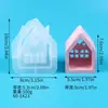 Molde de Pegamento DIY Cabaña Vela de Aromaterapia Vela Soporte de Vela Molde de Silicona Yeso Molde Adorno de Vela Venta Caliente Transfronteriza
