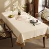 Nova Toalha de Mesa Estilo Chinês, Sem Lavar, Impermeável, À Prova de Óleo, Resistente ao Calor, Toalha de Mesa de Café de Luxo de Alta Qualidade, Capa de Mesa Retangular de PVC