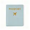 Porta-passaporte RFID multifuncional em estoque para viagens ao exterior, bolsa para armazenamento de documentos transfronteiriços, porta-passaporte de PU, bolsa de passaporte modelo novo