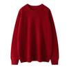 Suéter de Cachemira 100% Pura para Mujer Cuello Redondo Holgado Cálido Serie de Hilo Floral Suéter de Cachemira Otoño e Invierno Nuevo Estilo Versátil Relajado