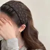 Diadema ancha floral de lunares estilo coreano, corona alta, adelgazante del rostro, diadema de tela, diadema versátil retro simple para mujer