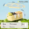 Caja de Conservación Sellada para Frutas Transfronteriza, Mini Rectangular Portátil de Grado Alimenticio con Drenaje y Refrigeración para Estudiantes en Movimiento