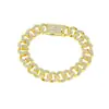 Corrente Cubana Cheia de Diamantes Europeia e Americana Pulseira Masculina da Moda Pulseira Pulseira Pulseira Pulseira Pulseira Pulseira Pulseira Pulseira Pulseira Pulseira de Moda Transfronteiriça Estilo Punk