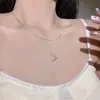 Nuevo Collar Sencillo de Doble Capa 2023 Diseño de Nicho Femenino Cadena de Perlas para la Clavícula Accesorios de Moda Venta al por Mayor
