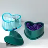 Amapola DIY Molde de Resina de Cristal Hexagonal Forma de Corazón Caja de Almacenamiento Molde de Silicona Venta al por Mayor