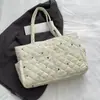Bolsa Acolchoada de Algodão de Grande Capacidade Estilo Coreano para Mulheres, Nova Bolsa de Ombro Estilo Fresco Primavera 2026 para Mulheres, Bolsa de Mão Tote para o Trabalho