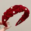 Diadema de Perlas de Terciopelo para Mujer, Estilo Vintage, Realza la Apariencia del Rostro, Accesorio de Pelo de Alta Gama para Flequillo