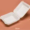 [Soporte Transfronterizo] Lonchera Desechable de Almidón de Maíz, Vajilla Biodegradable, Caja Ecológica, Caja para Llevar Comida Ligera