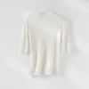 Suéter de punto Hongmi Apparel/ con patrón de espiga texturizado de lana ultrafina, cuello semi-alto, manga media, para mujer, estilo nuevo