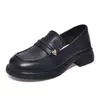 Mocasines suaves de cuero con suela gruesa para mujer, nuevo modelo de otoño 2026, zapatos versátiles de suela blanda estilo británico
