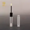 Materiales de Empaque para Maquillaje: Rubor Líquido, Delineador Líquido para Ojos, Brillo de Labios, Botella Vacía, Tubo Cuadrado Transparente Negro Mate para Brillo de Labios Rellenable