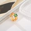 Nuevo Anillo de Gema de Diamante Color Gelatina Dulce Color Corazón de Niña Lindo Resina Adorno de Mano Juego de Anillos
