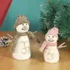 Decoración navideña transfronteriza decoración de fieltro de lana lindo muñeco de nieve mini decoración para colgar en el árbol muñeco de Papá Noel venta al por mayor