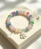 Ins Pulsera de Cristal Tide Sentido del Diseño Nicho Joker Temperamento Pulsera para Mujer Rojo de Internet Pulsera de Mariposa Joyería al por Mayor
