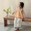 Camisola de Verano para Niñas Tongsen Tongma 2026 Nuevo Elegante Chaleco de Verano a Cuadros para Niños Estilo Coreano Tendencia Top