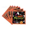 Suministros para Fiesta de Halloween Calabaza Naranja Fantasma Vajilla Desechable Set Platos de Papel Desechables