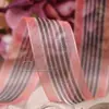 Cinta Coreana DIY Moño Accesorios para el Cabello Ropa Sombrero Caja de Regalo Paquete de Flores Accesorios Patrón Vertical Impreso Cinta de Hilo