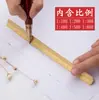 Produto Temu, best-seller transfronteiriço da Amazon: régua graduada de latão puro, peso de papel para caligrafia e pintura, ornamento de papelaria