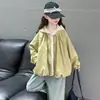 Abrigo de Primavera para Niñas 2026 Nueva Moda Estilo Coreano Celebridad de Internet Chaqueta de Primavera y Otoño para Niños Mayores