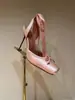 Sandalias de Plataforma Estilo Francés de Satén de Seda con Suela Roja de 5 cm con Tacón Fino y Tacones Altos Elegantes de Ballet para Mujer
