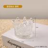 Suporte de Vela de Vidro Estilo Europeu Coroa Enfeites para Casa Retro Criativo Romântico Cristal Mesa Joias Props Decorativos