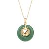 Design Estilo Chinês Pingente Peixe Koi Ouro Antigo com Jade Hetian Imitação Estilo Palaciano Colar Clavícula Moda
