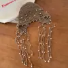 Sombrero de Punto Tejido a Mano para Viaje con Borlas de Perlas, Diseño Calado, Sombrero de Cúpula Transpirable 100% Algodón para Mujer, Estilo Étnico