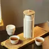 Portavasos pequeño desechable para té, estante transparente a prueba de polvo para tazas, caja de almacenamiento de lujo ligero, vaso pequeño desechable para té