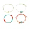 Conjunto de Pulseras Apilables Pequeñas Frescas e Interesantes Transfronterizas Europeas y Americanas Pulsera Trenzada de Concha Perla Cerámica de Pez Color Contrastante Goteo de Aceite