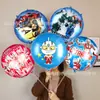 Globo de película de aluminio de dibujos animados sosteniendo 18 pulgadas apertura escolar de jardín de infantes centro comercial 61 juguetes para niños para empujar pequeños regalos