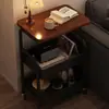 Carro Móvil Estilo Medieval Mesa Auxiliar de Sofá de Pie para Sala de Estar Estante de Almacenamiento de Bocadillos de Varias Capas Mesa Pequeña