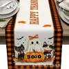 Camino de mesa nuevo de Halloween transfronterizo con un toque de alta gama, decoración de mesa de comedor para sala de estar, decoración navideña, personalización de mantel para fiestas y restaurantes