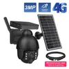 Cámara solar 4G para exteriores PTZ 360 grados red visión nocturna teléfono móvil conectado monitor inalámbrico del hogar remoto