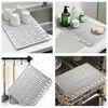 Nuevo producto transfronterizo: Alfombrilla de silicona con pendiente de drenaje para platos, simple alfombrilla aislante térmico para secado de cuencos y platos y filtración de agua