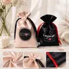 Bolsa de Satén Sedoso con Cordón para Joyería, Productos de Belleza, Pelucas y Antifaces; Empaquetado y Almacenamiento Personalizados