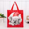 Bolsa de plástico portátil impermeable, tejida a mano, de polipropileno, de piel de serpiente, de gran capacidad, laminada, personalizada.