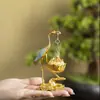 Quemador de Incienso Ruihe Corona Roja Grulla Pequeña Horno Colgante de Loto Adorno Creativo para Mesa de Té en Casa Horno de Aromaterapia Incienso de Sándalo Xiangyun